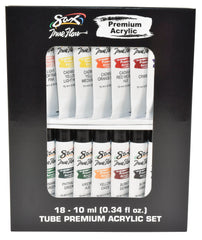 PAINT ACRYLIC SAX PREMIUM 0.34OZ TUBE SAX PREMIUM SET OF 18