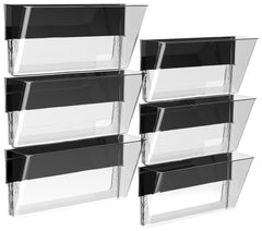WALL POCKET STOREX MAGNETIC LEGAL CLEAR PACK OF 6