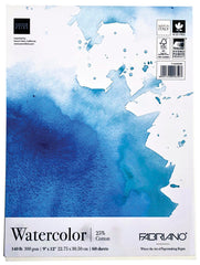 PAPER PAD FABRIANO WATERCOLOR 9X12 IN 140LB 60 SHTS