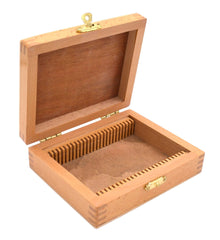 SLIDE BOX WOODEN WITH LATCH 25 SLIDES
