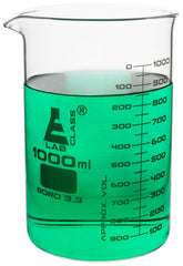 BEAKER BOROSILICATE GLASS ASTM 1000ML