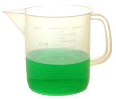 BEAKER POLY W/ HANDLE AND SPOUT 1000ML