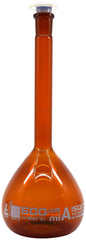 FLASK VOLUMETRIC CLASS A 500ML AMBER