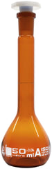 FLASK VOLUMETRIC CLASS A 50ML AMBER