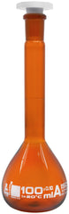 FLASK VOLUMETRIC CLASS A 100ML AMBER