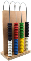 ABACUS WOODEN FRAME 4 STEEL WIRES