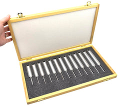 SET STEEL TUNING FORKS WOODEN CASE