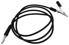 LEADS W/ ALLIGATOR CLIPS 1000MM BLACK