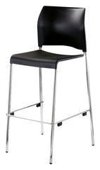 STOOL - NPS CAFETORIUM BAR STOOL- PLASTIC SEAT - BLACK