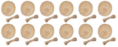 WOOD ORNAMENTS 3 INCH PACK OF 12
