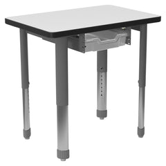 DESK - CLASSROOM SELECT - CONCORD - RECTANGLE - 27 W X 20 D - MARKERBOARD - LOCKEDGE - SPECIFY TOP COLOR - SPECIFY EDGE COLOR - TOTE RAILS