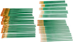 BRUSH OPTIMUM GOLDEN TAKLON LH RND FLAT SET OF 72