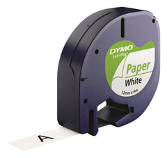 LABEL LETRATAG 1/2 IN X 23 FT WHITE PK OF 6 DYM2050826