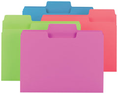 FILE FOLDER LETTER 1/3 CUT ASST PK OF 24 SMD11957