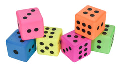 NEON FOAM DICE SET OF 6