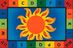 CARPETS FOR KIDS - KIDSVALUE ALPHABET SUNNY DAY - 4 FT X 6 FT RECTANGLE