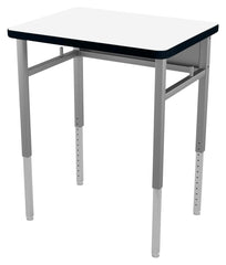 DESK - CLASSROOM SELECT - ADVOCATE SERIES DESK - PEDESTAL LEG SINGLE STUDENT - 26 W X 20 D - MARKERBOARD - LOCKEDGE - SPECIFY TOP COLOR - SPECIFY EDGE COLOR - NONE