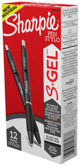 PEN SHARPIE GEL 1.0 MM BLACK PACK OF 12