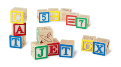 BLOCKS WOODEN ABC 123 - SET OF 50