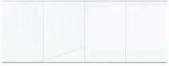 MOORECO GLASS WALL BOARD - FLUENT GLASS WALL OFFICE SERIES - 4X16 - GLOSS WHITE