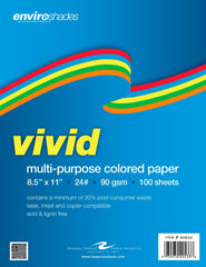 PAPER COLORED ENVIROSHADES 8.5X11 IN ASST VIVID 80 SHEETS