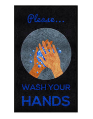 FLOOR MAT - M AND A MATTING PLEASE WASH YOUR HANDS MAT 3X5 FT