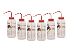 WASH BOTTLE ACETONE 1000ML 4 COLOR PK6