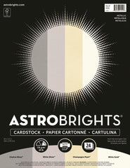 PAPER ASTROBRIGHTS 8.5X11 METALLICS ASST 65 LB 24 SHTS