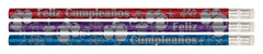 PENCILS AWARD FELIZ CUMPLEANOS PACK OF 12