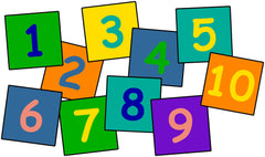 CHILDCRAFT FRIENDS WASHABLE - 15-INCH SQUARES - SET OF 10 - PRIMARY