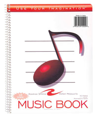 PAPER NOTEBOOK 12 STAVE MUSIC 11X8.5 IN 32 SHTS