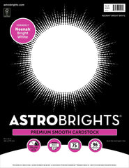 PAPER ASTROBRIGHT 8.5X11 IN 65 LB WHITE 75 SHTS