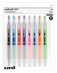 PEN GEL UNI-BALL 207 FASHION 0.7MM ASST SET OF 8