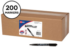 MARKERS MARKS-A-LOT PERMANENT PEN BLACK BULLET PACK OF 200