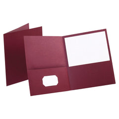 FOLDER 2-POCKET 100 SHT CAP BURGUNDY PACK OF 25 OXF57557