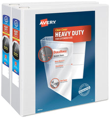 BINDER AVERY HEAVY DUTY VIEW 4 IN WHITE PACK OF 2