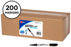 MARKER DRY ERASE MARKS-A-LOT PEN STYLE BLACK PACK OF 200