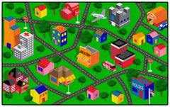 CHILDCRAFT - CARPETS - ABC FURNISHINGS ZOOM AROUND TOWN - RECTANGLE - 4 FT X 6 FT