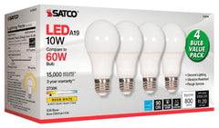 SATCO 10W A19 LED 2700K FROSTED BULBS SDNS28560