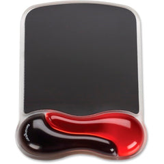 MOUSE PAD WITH GEL WRIST REST DUO RED/BLACK KMW62402