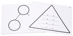 WRITE-ON WIPE-OFF FACT FAMILY TRIANGLE MATS - MULTIPLICATION