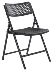 CHAIR FOLDING - NPS 1400 SERIES-AIRFLEX PREMIUM POLYPROPYLENE FOLDING CHAIR - BLACK - 4 PACK