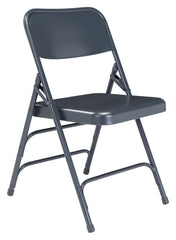 CHAIR FOLDING - NPS 300 SERIES-DELUXE ALL-STEEL TRIPLE BRACE DOUBLE HINGE FOLDING CHAIR - CHAR-BLUE - 4 PACK