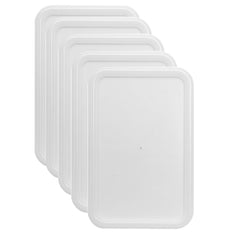 SCHOOL SMART STORAGE BIN NON-SNAP ON LID - 8 X 12-3/8 INCHES - CLEAR - PACK OF 5