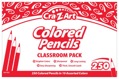 PENCILS COLORED CRAZY ART CLASSROOM PACK 10-COLOR SET OF 250