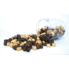 Beads Wooden Jar 500