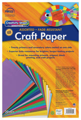 PAPER FADELESS 12X18 IN ASSORTED COLORS 20 SHTS