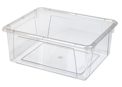 SCHOOL SMART DEEP STORAGE BIN - 10-3/4 X 13-3/8 X 5-1/4 - CLEAR - PACK OF 5
