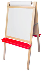 CRESTLINE DELUXE MAGNETIC PAPER ROLL EASEL - 24 X 24 X 48 INCHES - BLACK CHALK/DRY ERASE