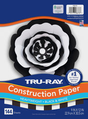 CONST PPR 9X12 BLK WHT TRURAY 144 SHTS